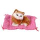 thumbnail image 1 of Adorables juguetes de peluche de gatito sentado en miniatura con encanto navideño amarillo, 1 of 5