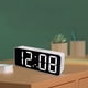 thumbnail image 3 of Reloj despertador de escritorio LED digital con temperatura para dormitorio, escuela o aprendizaje, color negro. Negro reflejado, 3 of 9