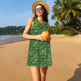 thumbnail image 3 of Easygdp Cactus 3 para Vestido Transpirable de Mujer, Vestido Suelto de Manga Corta con Pliegues y Bolsillos para el Verano, 3 of 7