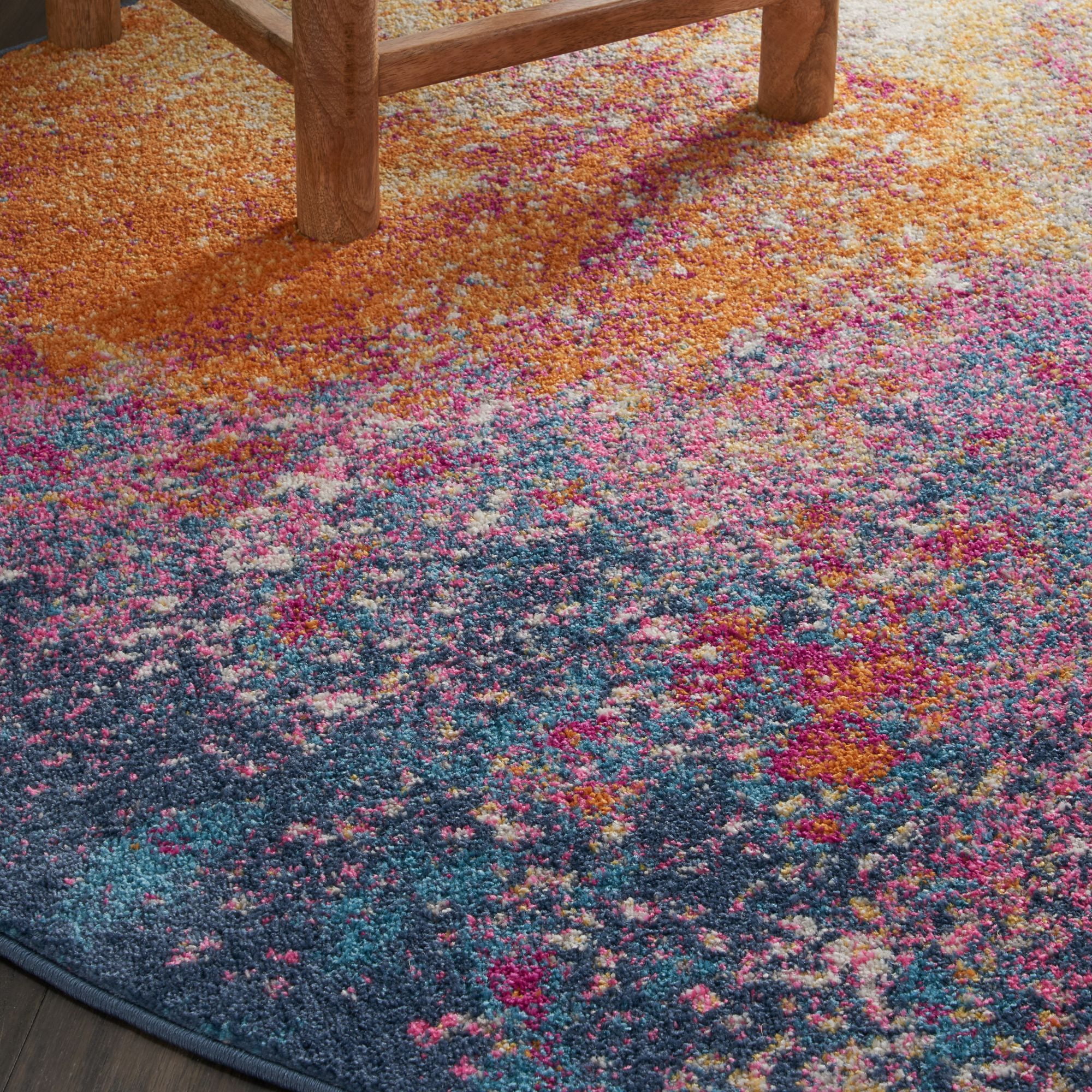 Nourison Passion Colorful Area Rug Sunburst 5' x Round