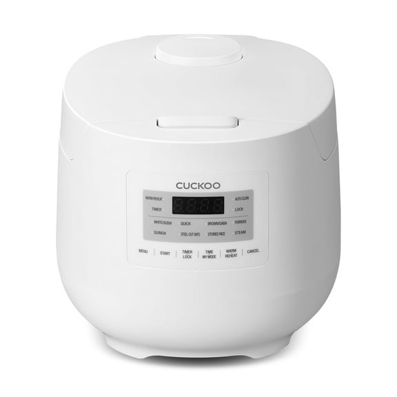 CUCKOO Micom Rice Cooker 6 Cup Uncooked / 12 Cup Cooked, Korean Fuzzy Logic Rice Cooker with Steam Tray, Versatile Food Steamer & Warmer with Non-Stick Inner Pot, Rice Maker, White (CR-0641F)