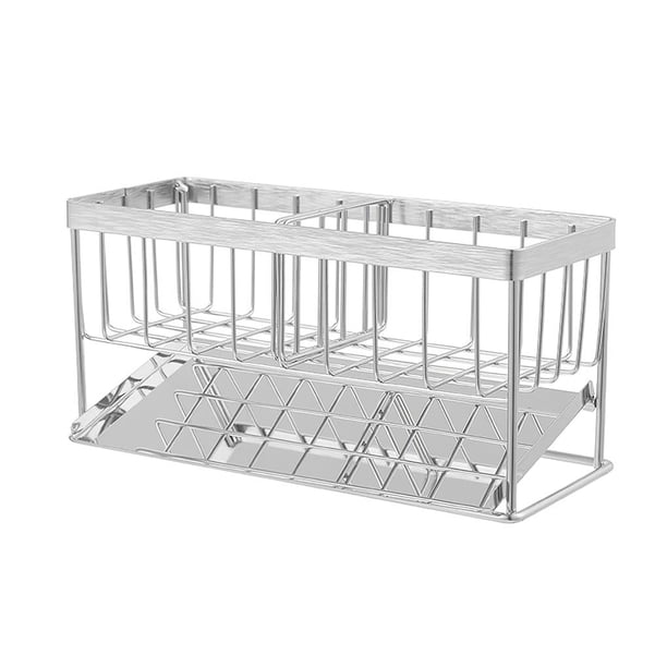 Naiovety Estante de drenaje para encimera, estante de almacenamiento de acero inoxidable hueco, estante de drenaje estable con resistencia a la corrosión Cocina y Comedor Naiovety HA018607-00
