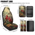 thumbnail image 6 of Xoenoiee Cardinal Butterfly Flower Leaves Print Car Seat Covers Full Set for Women Waterproof Car Seat Belt Cover, Center Console Cover, PU Leather Car Accessories 5 Pack, 6 of 7