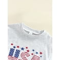 thumbnail image 5 of hirigin Independence Day Baby Summer Jumpsuit Star Stripe Letter Print Casual Toddler Boy Girls Short Sleeve Romper, 5 of 9