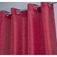 thumbnail image 2 of Diamond Metallic Faux Silk 54 x 90 in. Single Grommet Curtain Panel in Red, 2 of 5