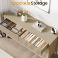 thumbnail image 4 of RoyalCraft Commode Beige à 6 Tiroirs, Commode Moderne Cannelée en Bois, Longue Commode pour Chambre, Meuble Télé, Armoire de Rangement pour Salon, 4 of 5