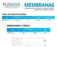 thumbnail image 3 of Membrana para Sistemas de Ósmosis Inversa Residencial / Comercial Ligero Purikor PKRO-1812-75, 3 of 3