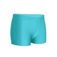 thumbnail image 2 of Venjoe Kids Girls Athletic Shorts Shiny Stretchy Dance Ballet Pants Gymnastics Sports Booty Swim Blue Green 6, 2 of 6
