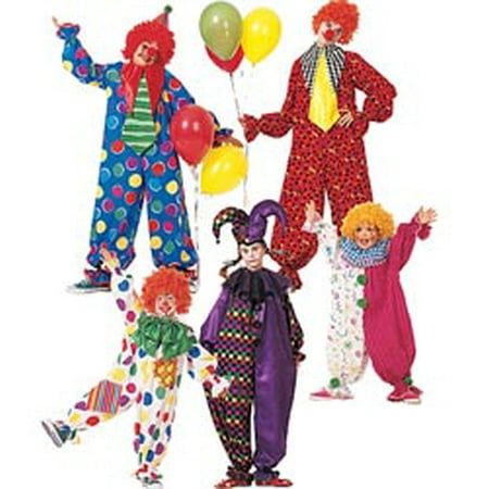 McCall's Children's, Boys' and Girls' and Misses', Men's and Teen Boys' Clown Costume, 020 (2, 4)