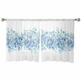 thumbnail image 7 of Sheer Curtains 45 inches Long, Spring Plants Blue Eucalyptus Leaves Light Filtering Sheer Window Curtains Rod Pocket Voile Drapes for Bedroom Living Room, 52"W x 45"L 2 Panels, 7 of 7