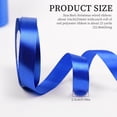 thumbnail image 2 of 1 Inch Royal Blue Polyester Ribbon Smooth Classic Soild Ribbon Soft Silky Wide Satin Fabric Ribbons Bundle Roll for Sewing Making Crafts Wreath Invitation Bouquet Party Home Decor Supply, 2 of 8