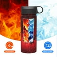 thumbnail image 6 of Honeii Black Spider Web With Spiders Print 18 oz Insulated Water Bottle with Straw Lid, Stainless Steel Sports Water Bottles, Double Walled Vacuum, Leak Proof, 6 of 8