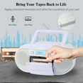 thumbnail image 4 of Boombox CD Player Portable, Cassette Player Combo with CD MP3 Bluetooth AUX TF USB FM Radio AC/DC Powered, with Remote Control, Headphone Jack, Stereo Sound for Home,Kids,Gift(White), 4 of 8