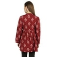 thumbnail image 5 of Moomaya Printed Womens Full Sleeve Tunic Mandarin Collar Fit & Flare Long Top, 5 of 7
