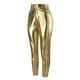 thumbnail image 5 of Gibobby pantalones para nieve mujer Pantalones de cuero sintético elásticos de cintura media para mujer (Dorado, XL), 5 of 5