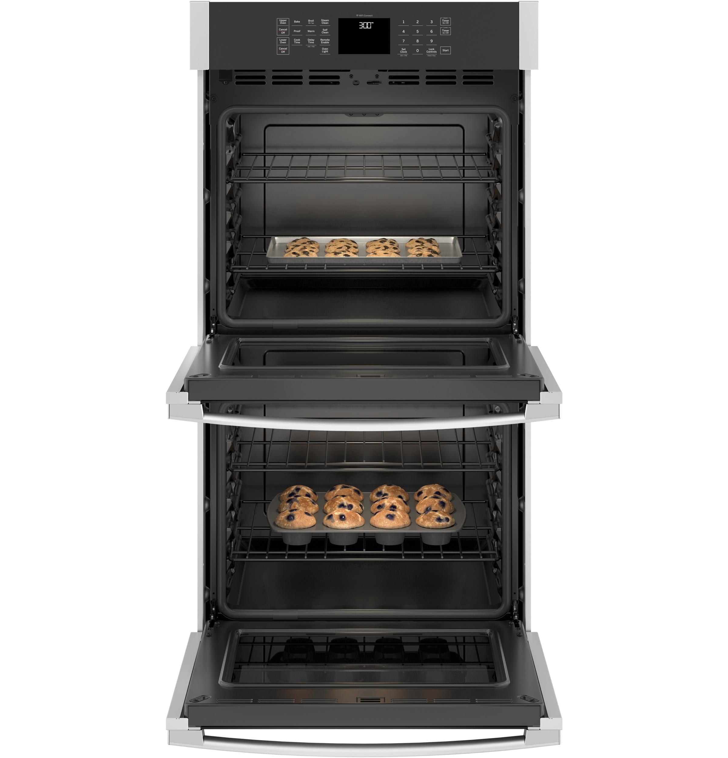 Ge Jkd3000 27" Wide 8.6 Cu. Ft. Double Electric Oven - Stainless Steel