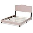 thumbnail image 3 of Bowery Hill Light Pink Upholstered Queen Size Panel Bed, 3 of 9