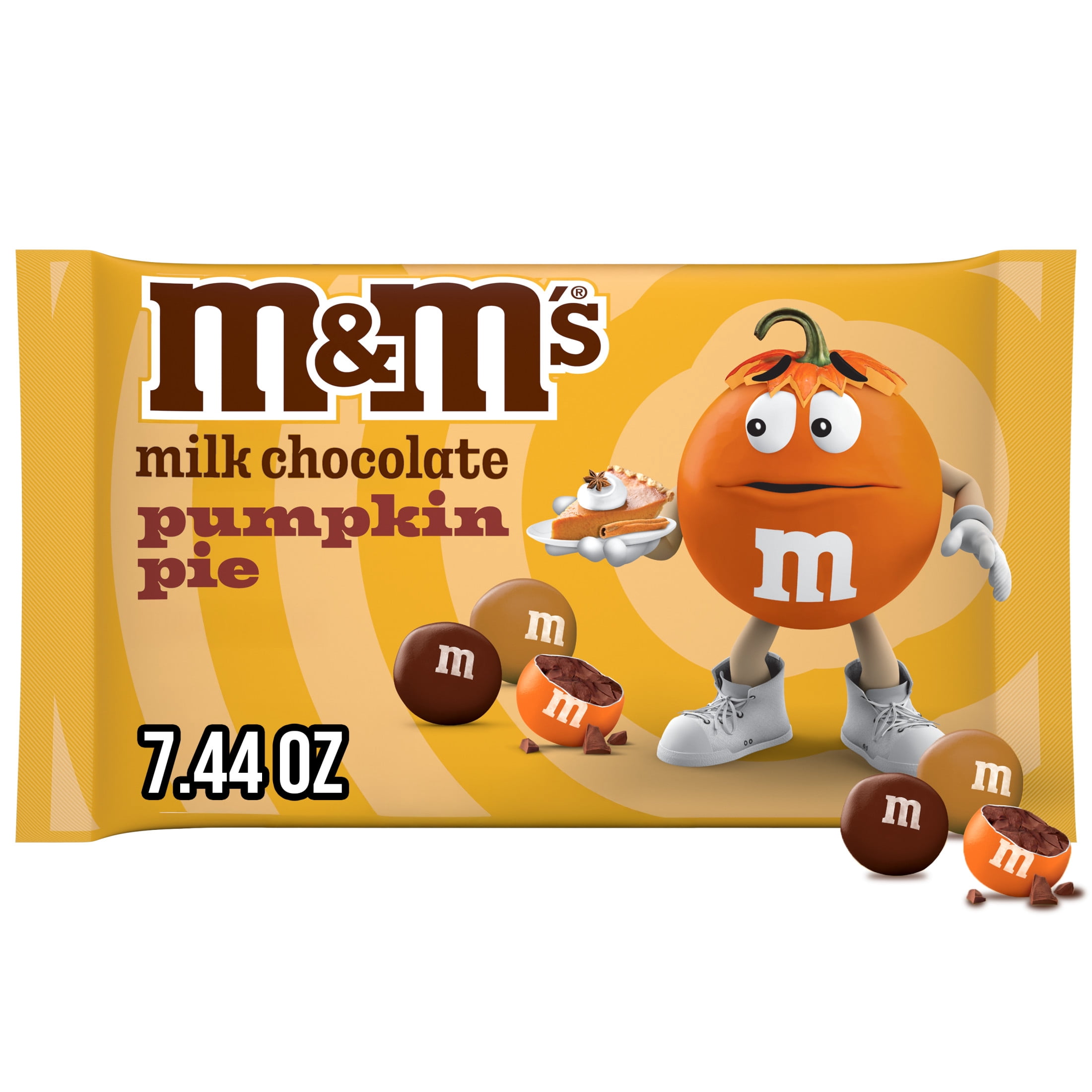 (2 pack) M&M'S Pumpkin Pie Milk Chocolate Candy - 7.44 Oz Bag