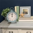 thumbnail image 2 of Stratton Home Decor Dorothy Vintage Blue Metal Table Clock, 2 of 4