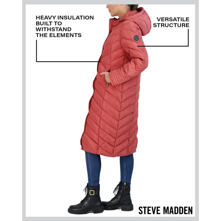 Madden Girl Women s Winter Jacket Long Length Quilted Maxi Puffer Parka Coat S 3X