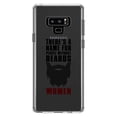 thumbnail image 1 of DistinctInk Clear Shockproof Hybrid Case for Samsung Galaxy Note 9 - TPU Bumper Acrylic Back Tempered Glass Screen Protector - Name For People Without Beards: Women, 1 of 5