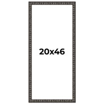 20x46 Frame Black-Brown Medieval Solid Wood Picture Frame | 1.5 Inch Moulding Width | Gotham