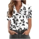 thumbnail image 5 of TaTaai Women's Casual Print Top Short Sleeve Collar Button Up Loose Fit Summer Chic Blouse Shirt Office Daily Outdoor Weekend Party Gift, 5 of 7