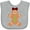 AC-Heather Grey, variant on Inktastic Cute Gingerbread Girl with Red Plaid Bow Boys or Girls Baby Bib