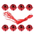 thumbnail image 3 of CIMAXIC christmas 21Pcs Five-point Star Christmas Bells Mini Creative Shiny Rattle Bells Handmade Small Christmas Jingle Bell (20pcs 3cm Red Bells+10m Ribbon),1.18"X1.18"X1.18", 3 of 4