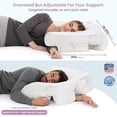 thumbnail image 2 of Almohada para dormir de lado con orificio para el brazo y espuma viscoelástica, 2 of 9