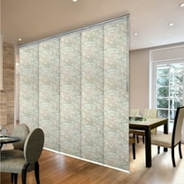 Domovina 5 Panel Track Vertical Blinds, Adjustable 58-110"W x 91.4"H - Henna