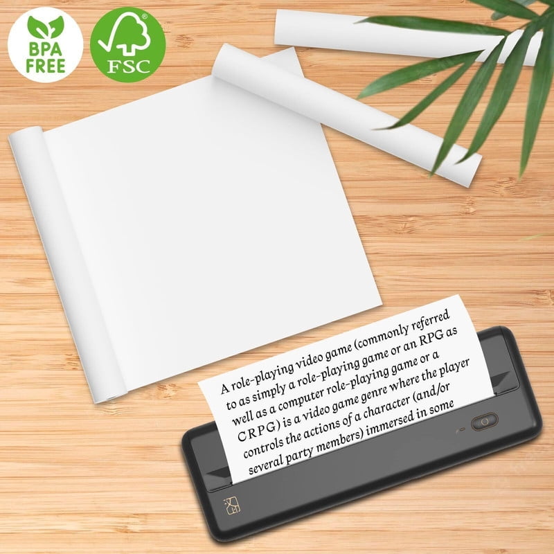 SJPACK 6Rolls Thermal Printer Paper 8.5"x11" US Letter Size Quick-Dry Thermal Printing Paper Rolls Compatible with M08F M832 M834 MT800 MT800Q