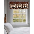 thumbnail image 5 of Curtain Valance for Windows,Fun Chef Food Kitchen Cooking Kitchen Valances Rod Pocket Short Curtains,Black White Checked Window Treatment Panel for Bedroom Bathroom 42"x12", 5 of 7