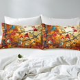 thumbnail image 3 of YST Happy Fall Autumn Bedding Set, Thanksgiving Autumn Maple Tree Birds Bed Sheets For Kids Fall Cardinal Bird Fitted Sheet, Watercolor Print Bed Set Twin With 1 Pillowcase, 3 of 4