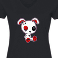 thumbnail image 4 of Inktastic Goth Bunny Kawaii Women's V-Neck T-Shirt, 4 of 5