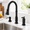 Matte Black-3 Hole with Soap Dispenser, variant on Vintkitchen Faucets With Pull Down Sprayer