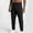 Black, variant on Men's Spring Jogger Sweatpants Casual Baggy Elastic Waist Drawstring Trousers Workout Running Cargo Pants with Pockets