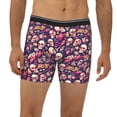 thumbnail image 2 of Rateoe music Skull record Guitar Print Men’s Underwear Boxer Briefs Soft Comfortable Underwear Boxer Briefs, Long Leg Briefs,Anti-chafing Boxer Briefs, 2 of 7