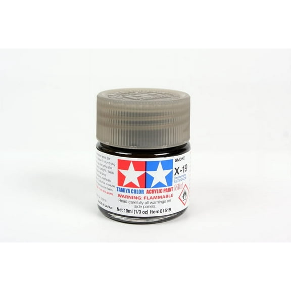 Tamiya 81519 Mini Acrylic X-19 Smoke - 10ml