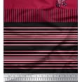 thumbnail image 2 of Soimoi Poly Georgette Fabric Stripe & Peacock Panel Print Sewing Fabric Yard 42 Inch Wide, 2 of 2