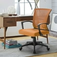 thumbnail image 2 of Furniwell Office Chair Home Office Desk Chair Mid Back Mesh Desk Chair Ergonomic Lumbar Support Computer Chair Swivel Rolling Task Chair with Armrest (Orange), 2 of 14
