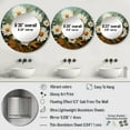thumbnail image 5 of Designart "White And Teal Daisy Charm II" Daisies Rund Mirror For Wall Decor - Large White Round Printed Mirror - Traditional Round Mirror 23" x 23" Inch, 5 of 6