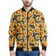 thumbnail image 3 of Chaqueta con cremallera y estampado 3D de girasoles para hombre, sudaderas con capucha y estampado floral de plantas, abrigos de gran tamaño de manga larga para la calle, 3 of 5