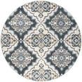 thumbnail image 2 of Alise Rugs Carrington Global Floral & Botanical Indoor Area Rug Grey 5'3'' Round 6' Round Living Room,Bedroom,Dining Room Round, 2 of 5