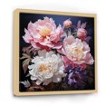 thumbnail image 2 of Designart "Peonies In Asian Painting II" Asian Floater Framed Canvas Art Print, 2 of 7