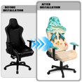 thumbnail image 5 of Jiueut Beach Starfish Heart Print Gaming Chair Cover Pack of 4, Soft Rotating Chair Slipcovers with Armrest Cover Computer Reclining Chair Slipcover with Elastic Bottom Desk Chair Seat Protector, 5 of 7