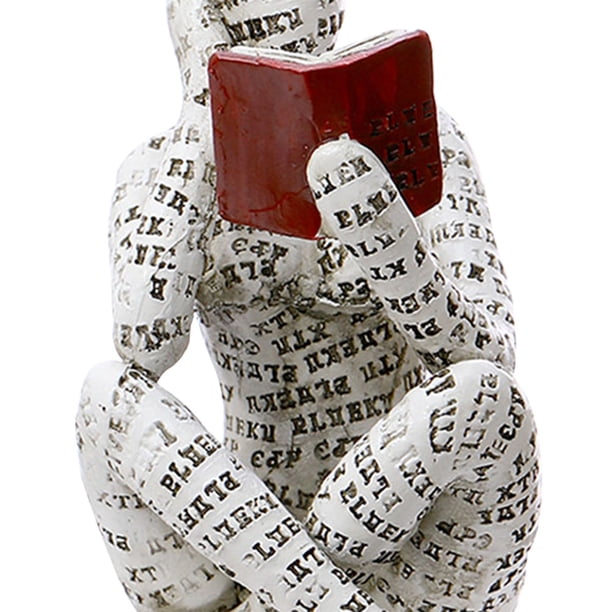 Adornos de Escritorio Likrtyny Lectura Mujer Estatua Resina decoración