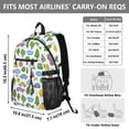 thumbnail image 3 of JIALIOU 14" Laptop Backpack Waterproof Airline Approved Stylish Casual Daypack for Travel Business College Work, Car Tree Cloud Doodle, 3 of 8