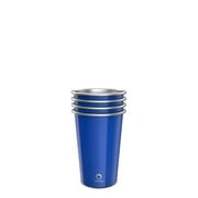 Bevu® FIESTA Steel Cups (4) Cobalt 470ml / 16oz.