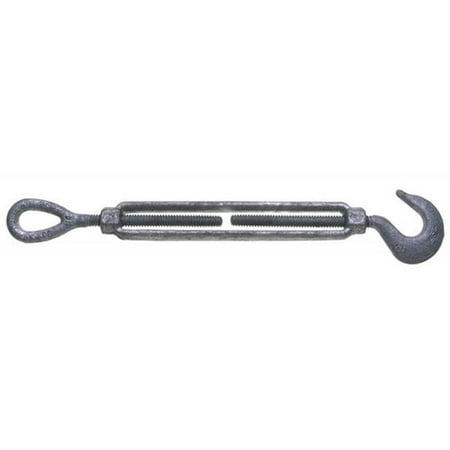 

Baron 163412 0.75 x 12 in. Hot Dipped Galvanized Hook & Eye Turnbuckle